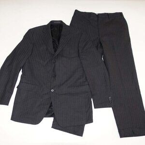J. Press Men's Pinstripe 3 Button Suit Size 40 Regular 34 x 29 Charcoal Gray 40R